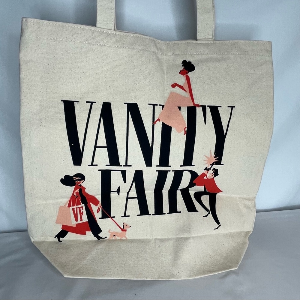 NEW Vanity Fair Canvas Shopping Tote Bag Carry All Retro Magazine Fashion